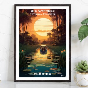Big Cypress National Preserve, Florida / Poster di viaggio / Arte da parete moderna