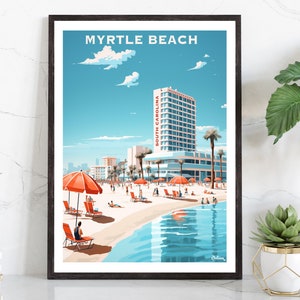 Myrtle Beach, South Carolina | Reisposter | Moderne muurkunst