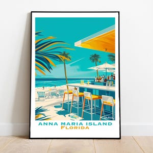 Anna Maria Island, Florida / Poster di viaggio / Arte murale moderna