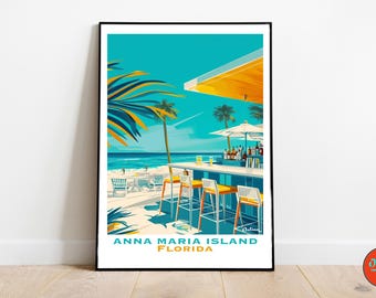 Anna Maria Island, Florida | Travel Poster | Modern Wall Art