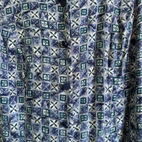 Vintage 90s Volup Blue Sleevless midi Dress size … - image 3