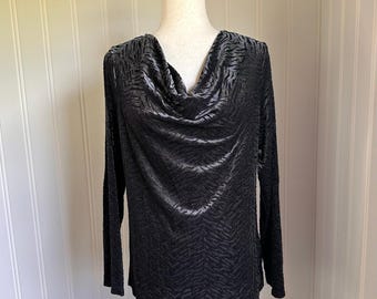 Vintage 90s/Y2K Whimsigoth Velour Top M