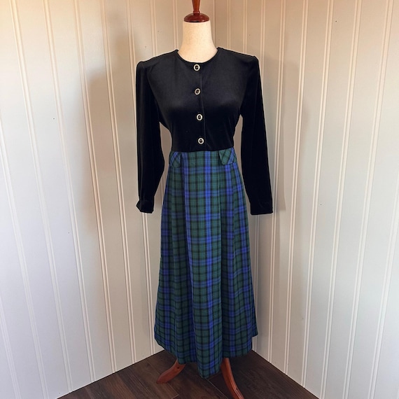 plaid grunge dress Grunge Doll Plaid Flared Romper Dress 3.0 (split two-piece set) main image 1