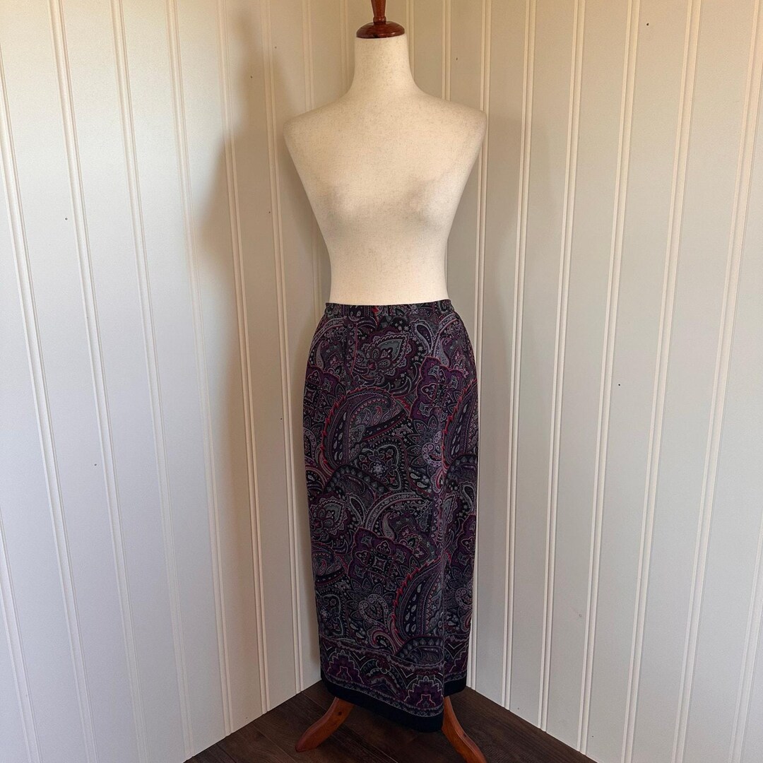 Vintage 90s Whimsigoth Maxi Skirt PM - Etsy