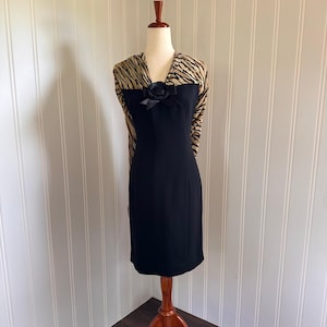 Vintage 80s Silk Sheath Dress 10