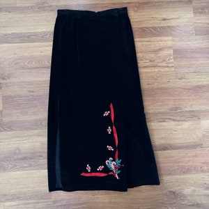 Vintage 90s Whimsigoth Christmas Maxi Skirt size 10