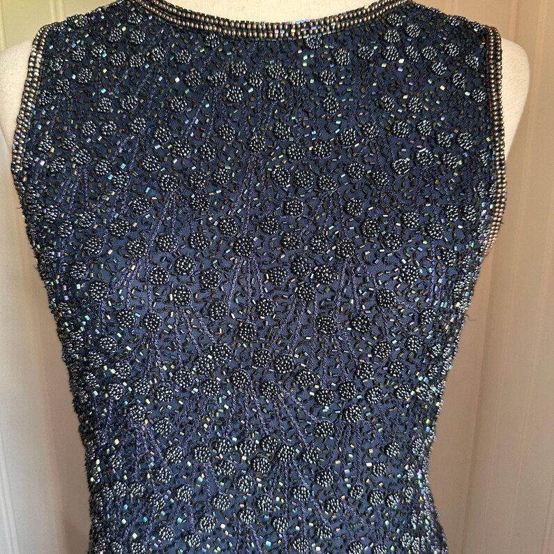 Vintage Adrianna Papell Blue Beaded Skirt Set 6 Bild 6