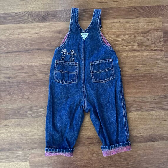 Vintage 90s/Y2K OshKosh Girls Denim Overalls size… - image 5