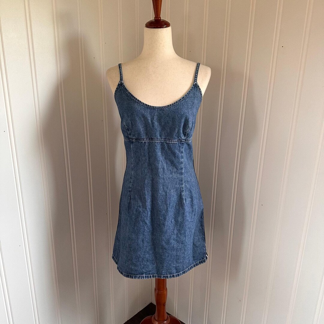 90s Belted Denim Mini Dress