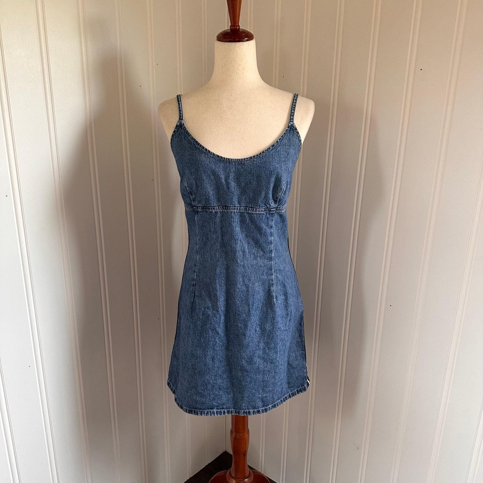 Vintage Denim Mini Dress (S/M)