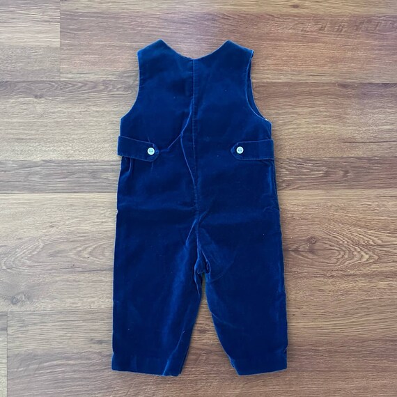 Vintage 100% Cotton Baby Boy Blue Pant Onesie siz… - image 3