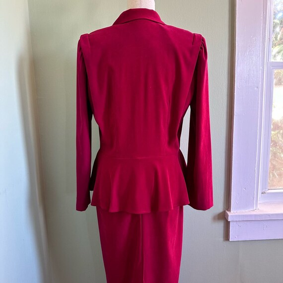 Vintage 80s/90s Lauren Michaels Red Maxi Dress si… - image 6