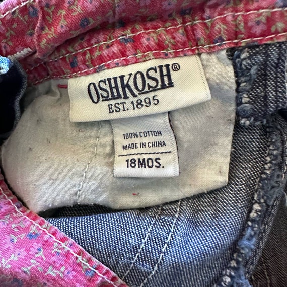 Vintage 90s/Y2K OshKosh Girls Denim Overalls size… - image 7