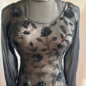 Vintage Adrianna Papell Silk Beaded Dress 4 image 4