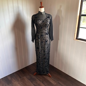 Vintage Adrianna Papell Silk Beaded Dress 4 image 1