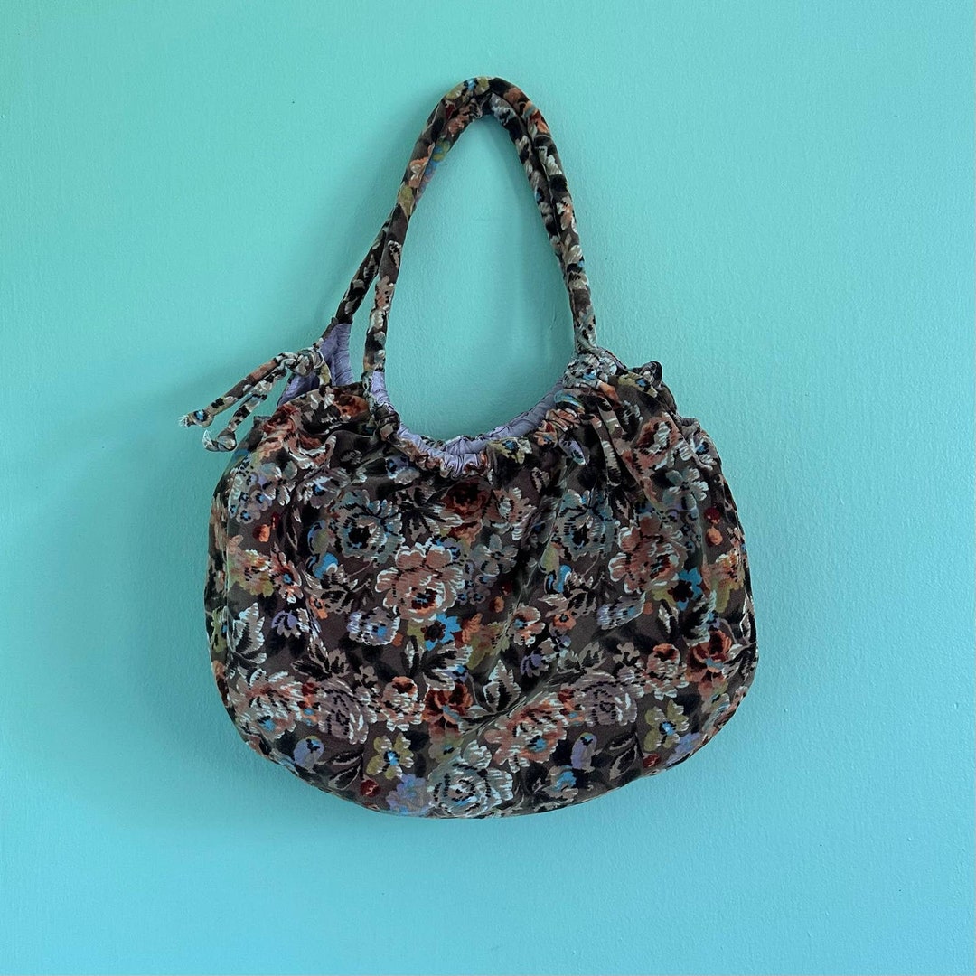 Vintage Carpet Bags of America Lavender Tapestry Midsize Bag Etsy