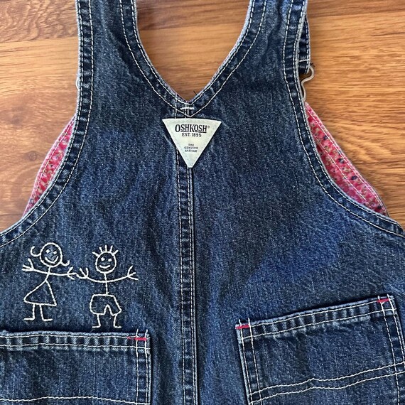 Vintage 90s/Y2K OshKosh Girls Denim Overalls size… - image 6