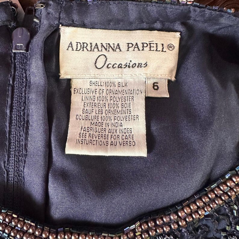 Vintage Adrianna Papell Blue Beaded Skirt Set 6 Bild 2