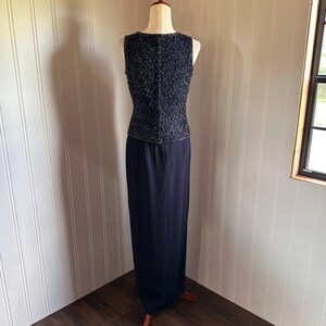 Vintage Adrianna Papell Blue Beaded Skirt Set 6 Bild 9