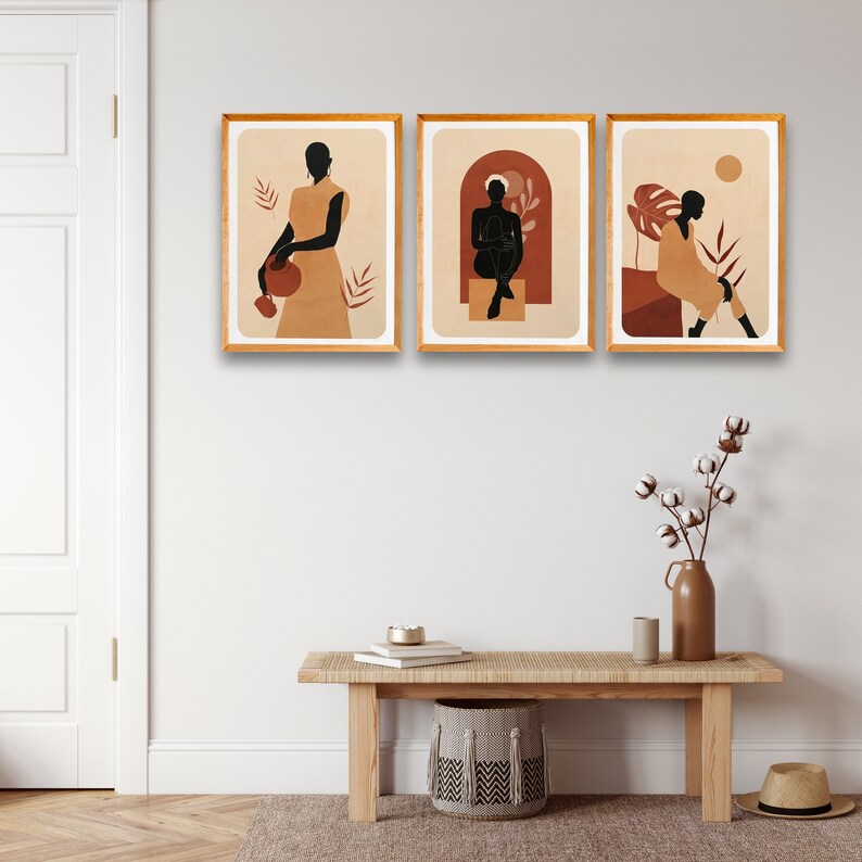 African American Art Print Wall Art Set of 3 African Art Etsy