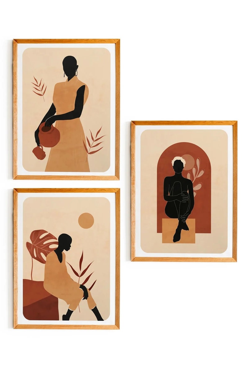 African American Art Print Wall Art Set of 3 African Art Etsy