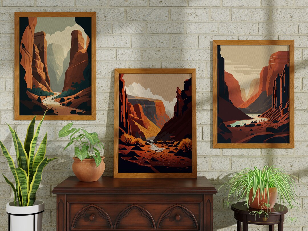 Monument Walley Wall Art Landscape Wood Wall Decor Home Etsy