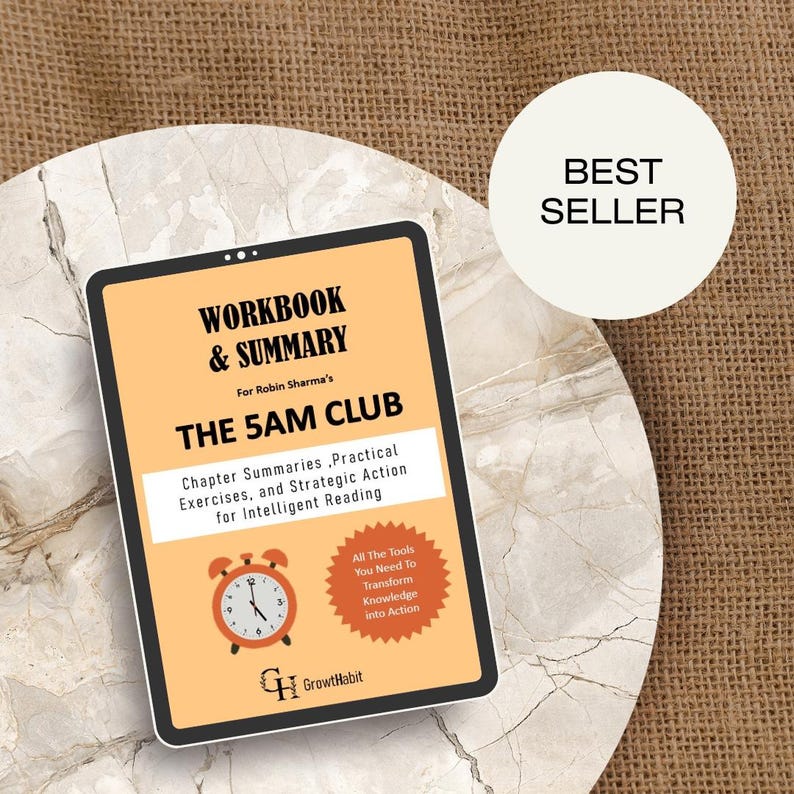 5 AM Club Workbook | Life Goal Planner (digital Printable) - Etsy