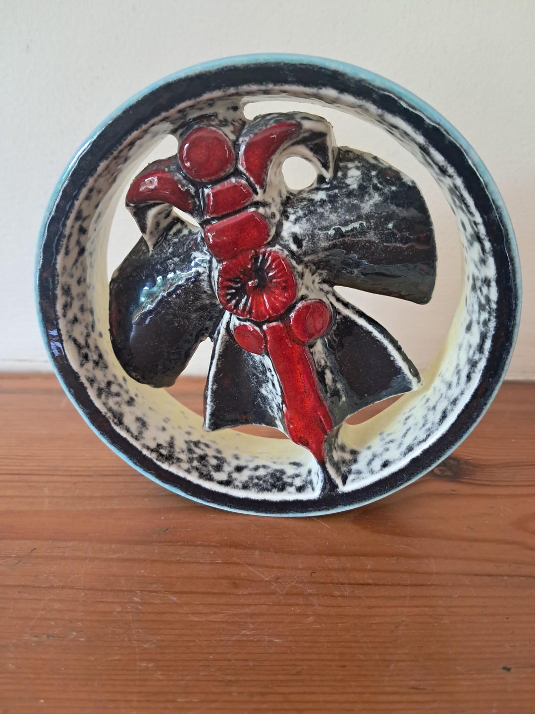 Lisa Larson for Gustavsberg Vintage Blue, Red, Black and White