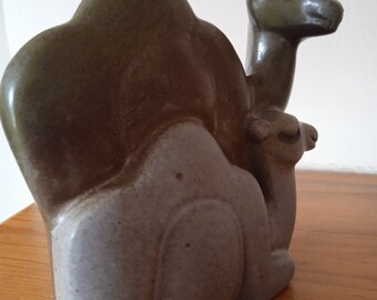 Lisa Larson Vintage Dazzling Dromedary Couple (noaks Ark