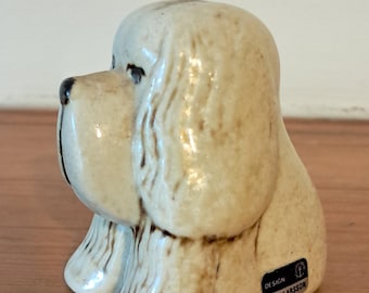 リサラーソン スパニエル ホワイト 犬 ヴィンテージ 置物 グスタフ