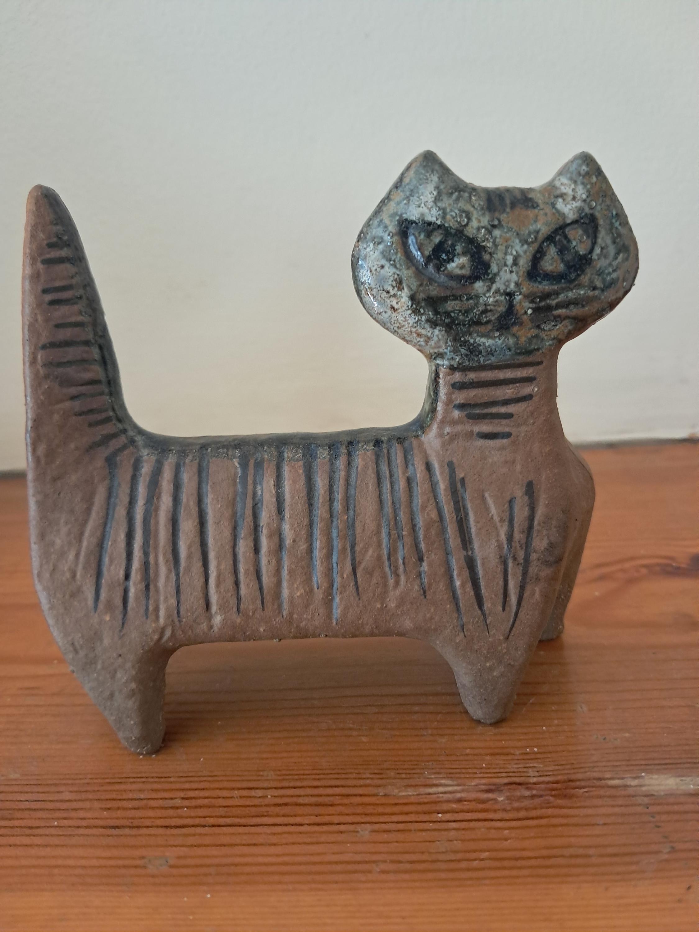 Lisa LARSON Cat - Gustavsberg - Lilla Zoo - Mid-century Figurine
