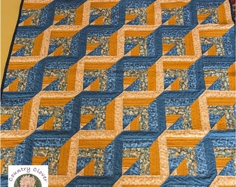 Twisted Ribbons Strip Quilt Pattern PDF