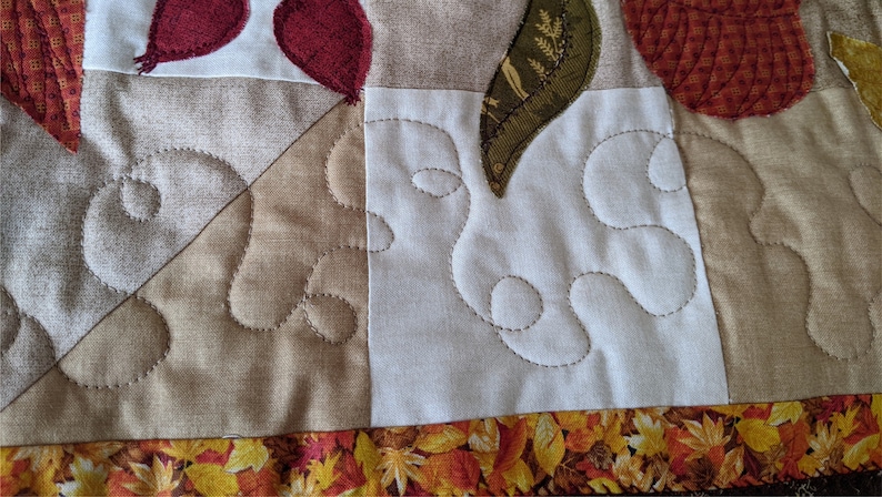Autumn Leaves Quilted Table Runner Pattern PDF - Etsy