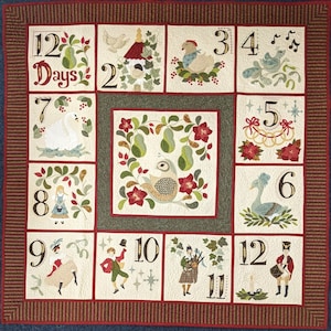 12 Days Applique Quilt Pattern PDF