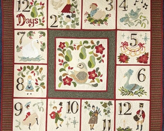 12 Days Applique Quilt Pattern PDF