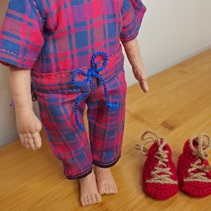 poupée artisanale poupée en tissu poupée fait main hand made doll poupée décoratifs cadeau pour enfant poupée chiffon image 8