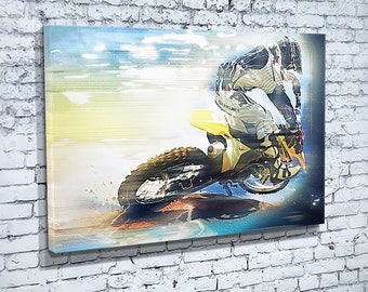 Trail Bike Canvas Artwork Original
