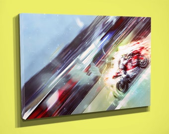 Canvas Wall Art MOTO GP Racing Motorcycle Artwork High Quality Print