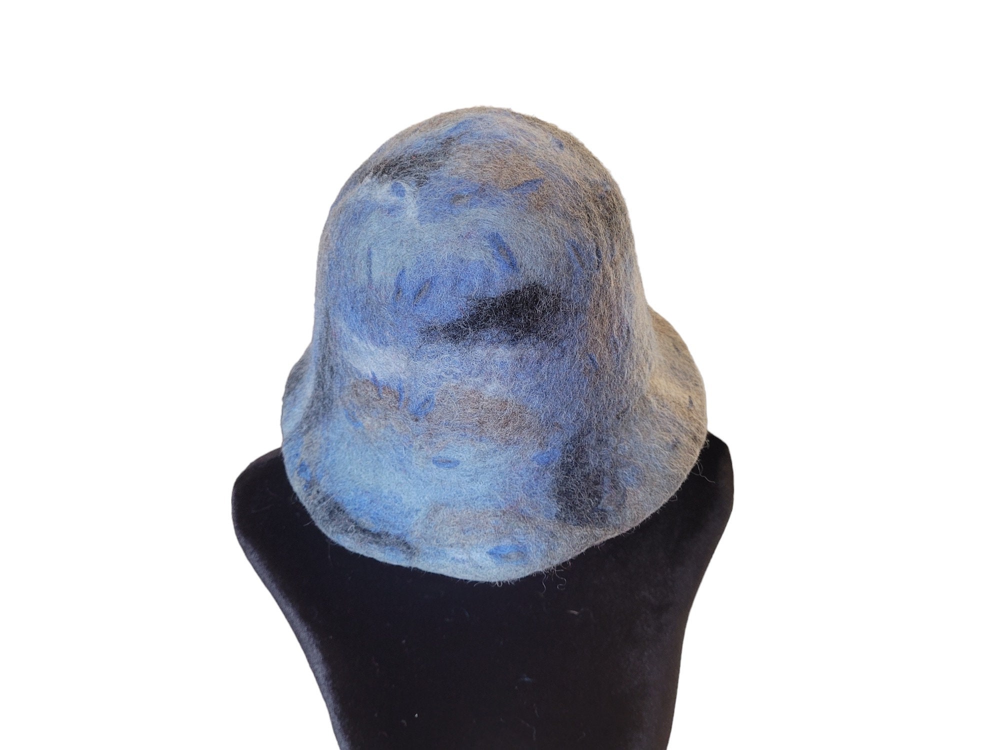 Adorable Felted Wool Hat, Handmade Fancy Hat, Warm , Cozy  display picture 1