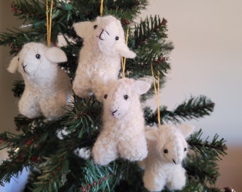 Handcrafted Wire Art Sheep With Wool Body - Adorable Home