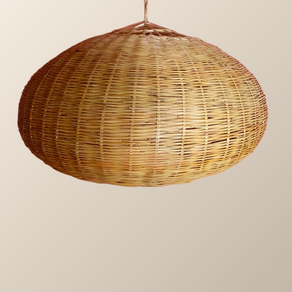 Suspension boule en osier