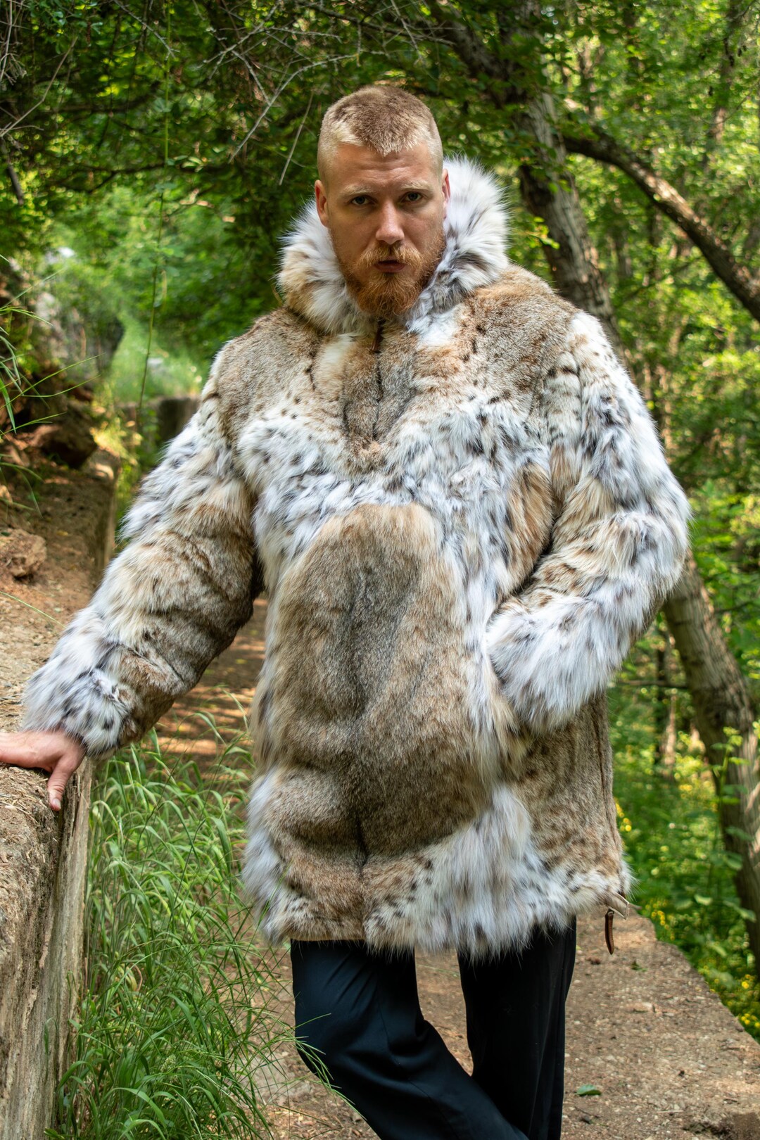 ふゆ Lynx Doubleface Fur Jacket With Hood and 2 Zippers – Stylish