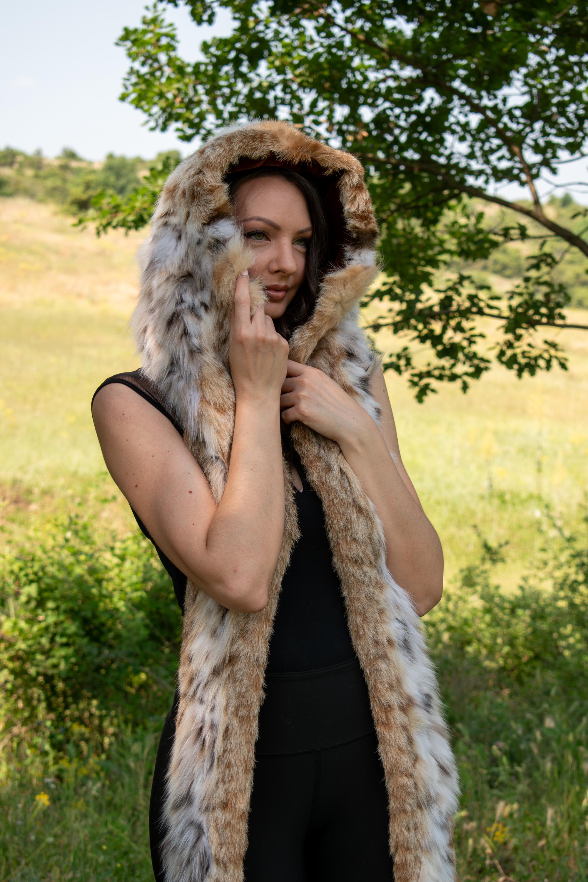 Hood Scarf Lynx Fur - Etsy