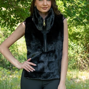 Mink mini Jacket Black One Size