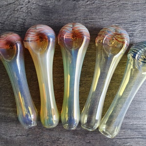 Hand-Blown Glass Art Piece – 4,5 Inch Iridescent Decorative Glass – Unique Handmade Gift – One of a Kind Collectible Accent