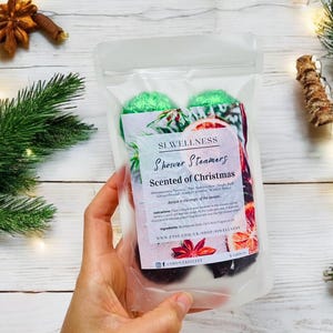 6 Scented of Christmas Shower Steamers, Strongly Scented, Lovely For Gift, Wellness, Aromatherapy