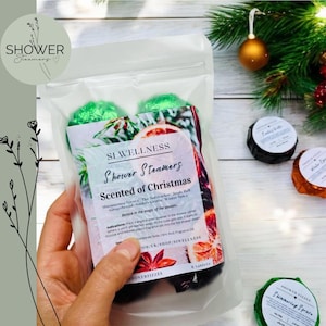 6 Scented of Christmas Shower Steamers, Strongly Scented, Lovely For Gift, Wellness, Aromatherapy