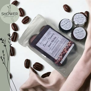 Aromatherapie Duschdampfer Set: Kaffee, Vanille Chai, gewürzter Milchkaffee