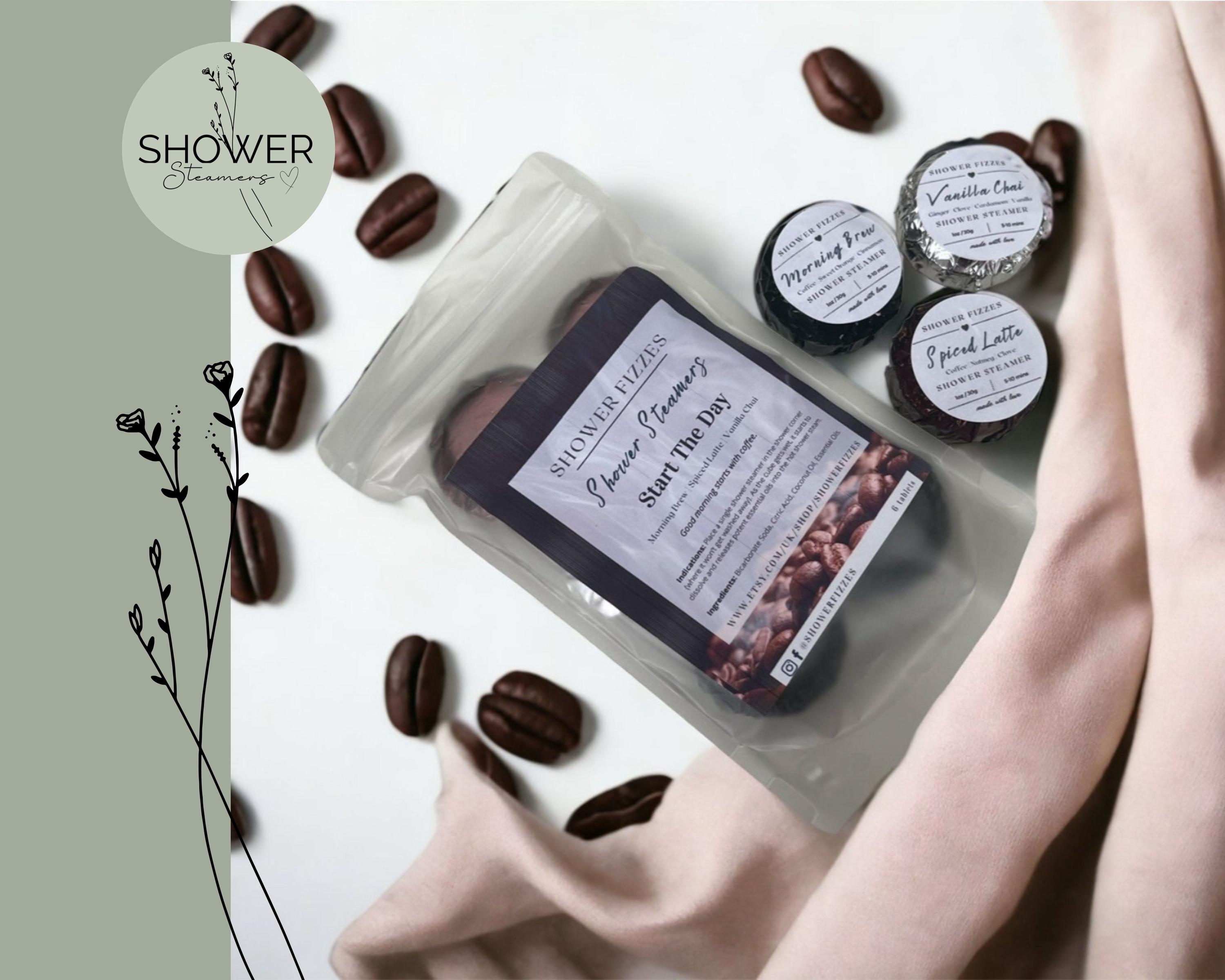 Aromatherapy Shower Steamers Set: Coffee, Vanilla Chai, Spiced Latte