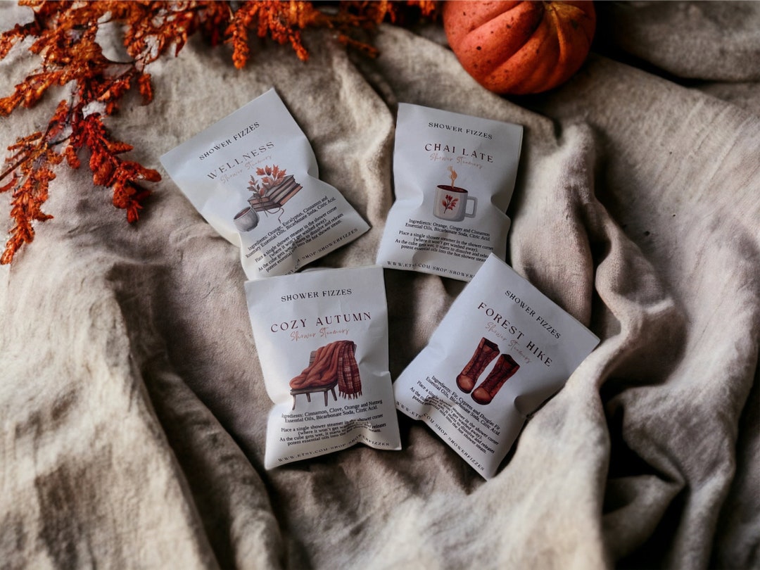 6 Autumn Shower Steamers Set Individually Gift Wrapped Etsy
